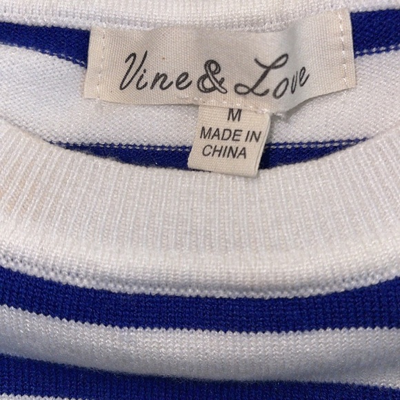 🌹NWOT:VINE & LOVE PUUFED SHORT SLEEVES KNIT SWEATER - Picture 6 of 7
